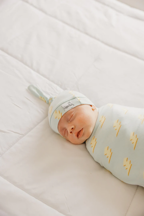 Copper Pearl | Newborn Top Knot Hat ~ Bolt Clothing Copper Pearl