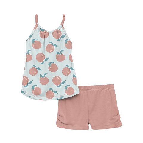 Kickee Pants Print Gathered Cami & Shorts Outfit Set | Fresh Air Peaches Clothing Kickee Pants   