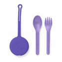 OmiePod Kids Utensils Set with Case ~ Lilac Feeding OmieBox by OmieLife