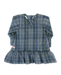 RuffleButts ~ Noah Plaid Peplum Top Clothing RuffleButts