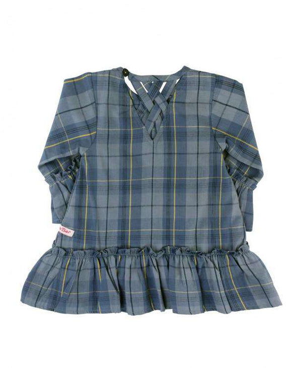 RuffleButts ~ Noah Plaid Peplum Top Clothing RuffleButts   