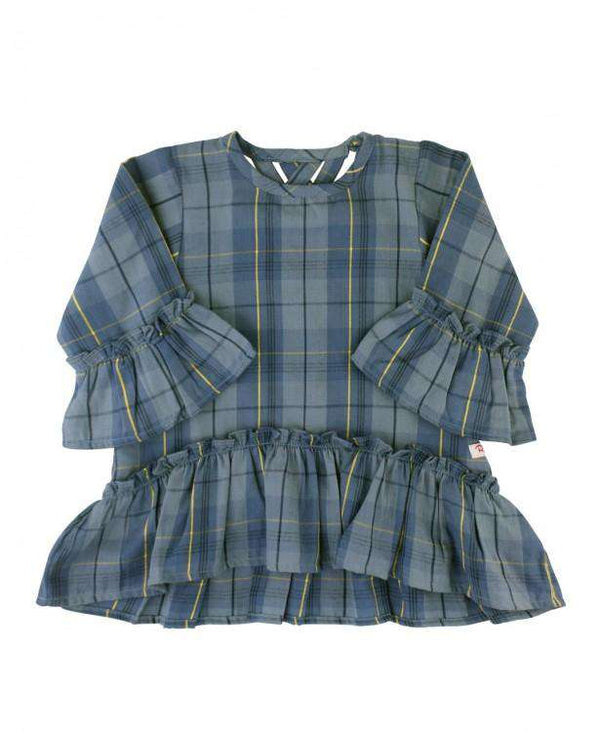 RuffleButts ~ Noah Plaid Peplum Top Clothing RuffleButts