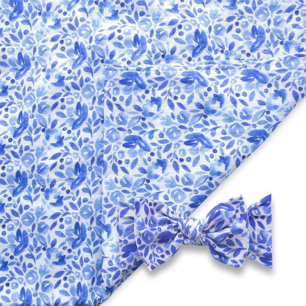 Baby Bling Bows | Swaddle & Headband Set ~ Cobalt Willow Baby Baby Bling Bows