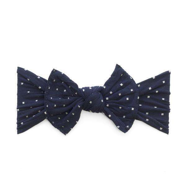 Baby Bling Bows | Patterned Knot Headband ~ Navy Dot Baby Baby Bling Bows