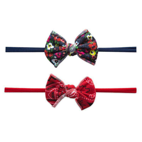 Baby Bling Bows | Mini Skinny Print Headband 2pk ~ Bright Summer Baby Baby Bling Bows