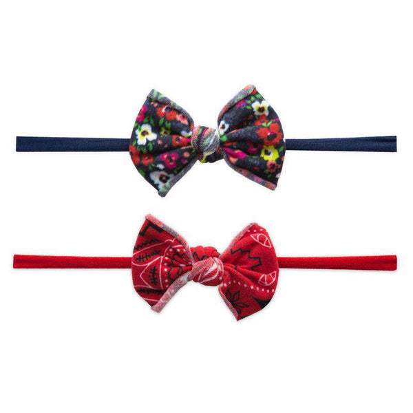 Baby Bling Bows | Mini Skinny Print Headband 2pk ~ Bright Summer Baby Baby Bling Bows