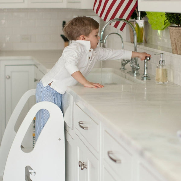 Little Partners 3-in-1 Growing Step Stool | Olive Green BabyGear Learning Tower by Little Partners