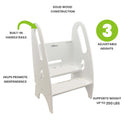 Little Partners 3-in-1 Growing Step Stool | Olive Green BabyGear Learning Tower by Little Partners