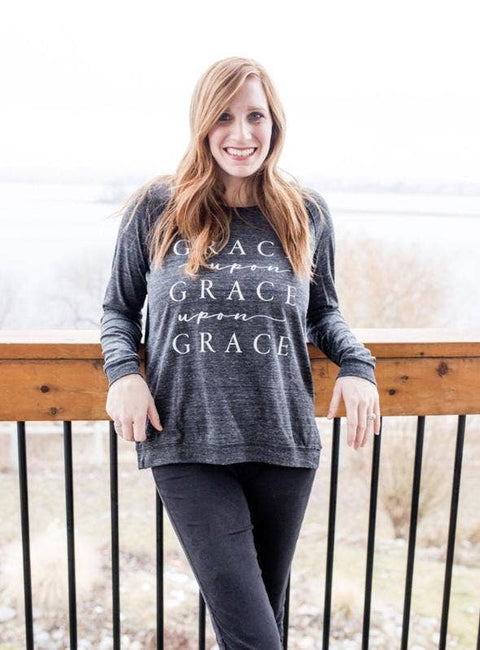 A Quiver Full | Pullover Heathered Charcoal ~ Grace Upon Grace Clothing A Quiver Full