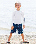 RuggedButts | Long Sleeve Rash Guard ~ White Logo Clothing RuggedButts
