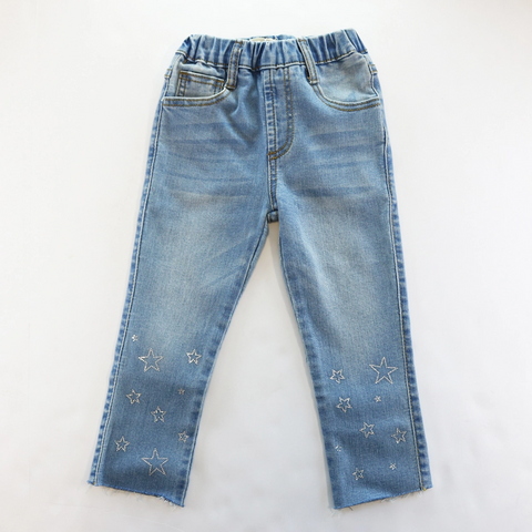 Rhinestone Star Stretch Jeans  Doe A Dear