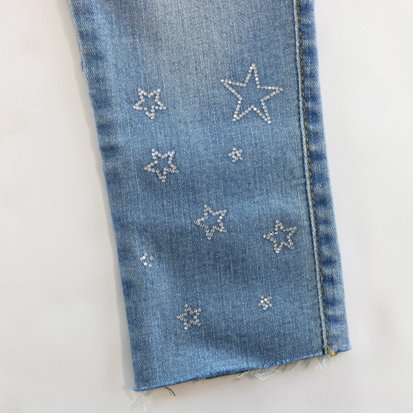 Rhinestone Star Stretch Jeans  Doe A Dear