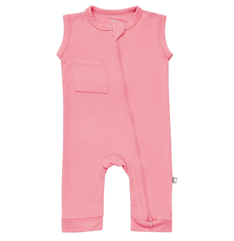 Kyte Baby Sleeveless Zippered Romper - Rose Kyte Baby Sleeveless Zippered Romper - Rose
