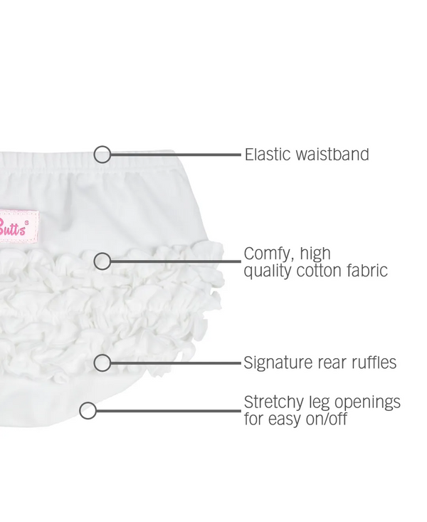 Ruffle Butts | Knit RuffleButt ~ White Clothing RuffleButts   