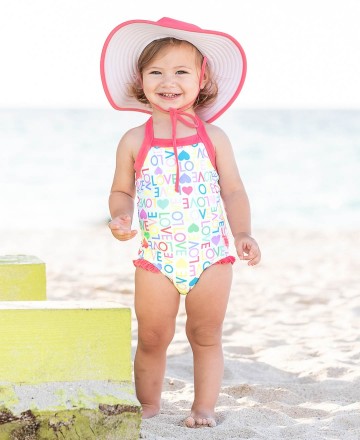 RuffleButts | Ruffle Halter One Piece Swimsuit ~ Love Clothing RuffleButts