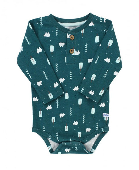 RuggedButts ~ Polar Frost Raglan Henley Bodysuit Clothing RuggedButts