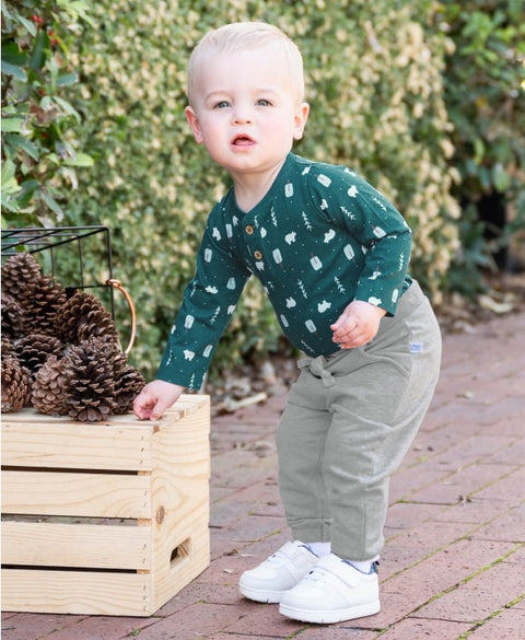 RuggedButts ~ Polar Frost Raglan Henley Bodysuit Clothing RuggedButts
