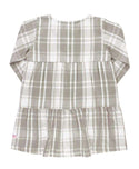 RuffleButts ~ Gray & White Plaid Tiered Babydoll Dress Clothing RuffleButts