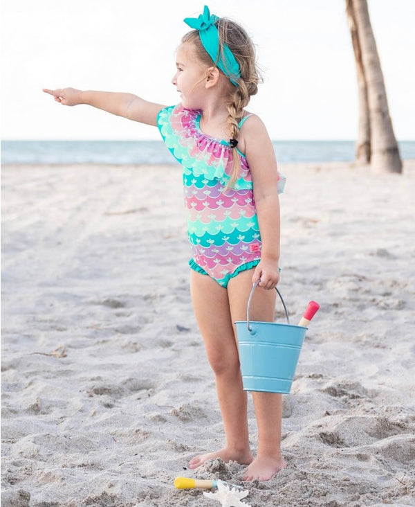 RuffleButts | One Should Ruffle One Piece Swimsuit ~ Mermaid Clothing RuffleButts