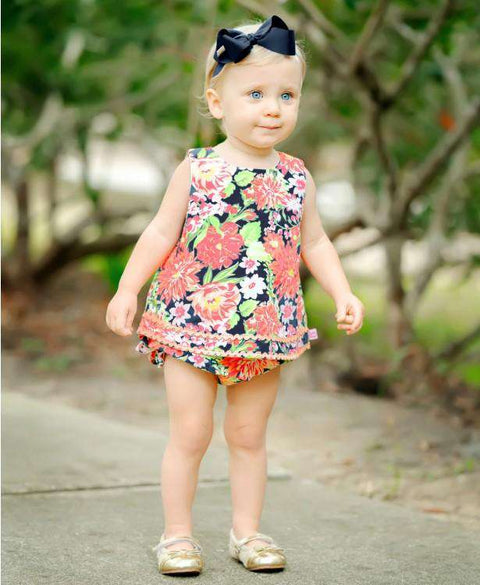 RuffleButts | Swing Top ~ Sunset Garden Clothing RuffleButts