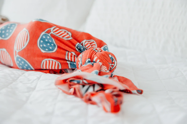 Copper Pearl |  Knit Swaddle Blanket ~ Spangled Bedding Copper Pearl