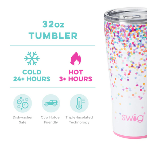 Swig Life - Confetti Signature 32oz Tumbler ReuseableBottles Swig Life