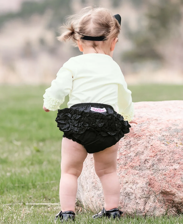 Ruffle Butts | Woven RuffleButt ~ Black Clothing RuffleButts