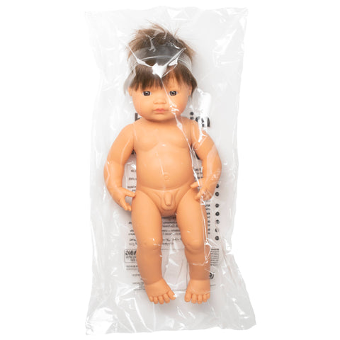 Miniland - Baby Doll Brunette Boy 15" - 0