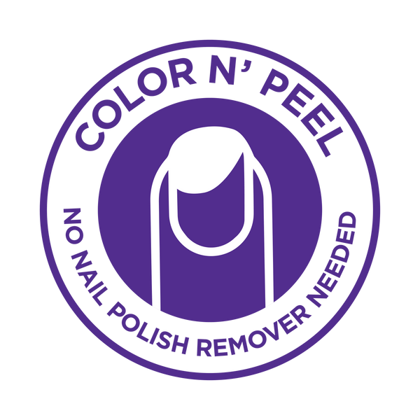 Logo that features the color n peel specs for this nail polish