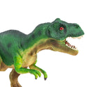 Green with yellow underbelly Tyrannosaurus Rex with open mouth