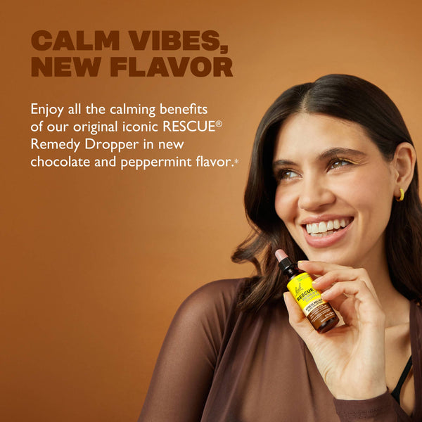 RESCUE & Bach Original Flower Remedies - RESCUE REMEDY® Dropper, Chocolate & Peppermint Glycerin 20mL