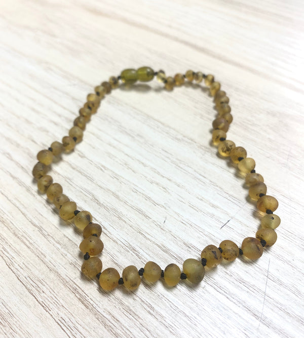 Jurate Pure Baltic Amber | Raw Pear Children's Necklace 11"