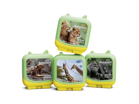 4 different animal theme tonies audio boxes