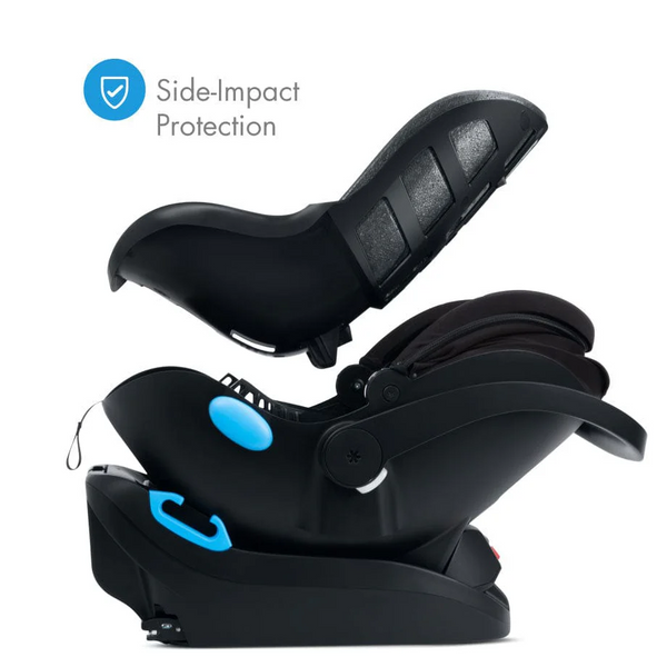 Images showcasing the side-impact protection for the infant carseat