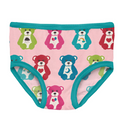 Kickee Pants Girl's Underwear Set of 3 | Summer Sky Mini Fruit, Lotus & Lotus Happy Teddy - 4