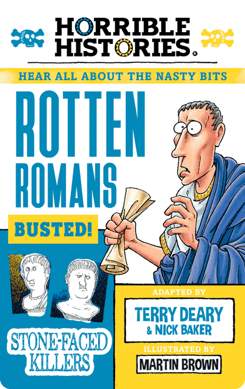 Rotten Romans Card with a Roman on the front 