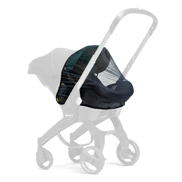 Insect net covering the Doona carseat