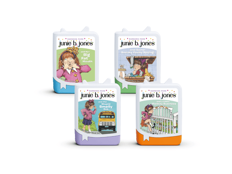 Four 'junie b. jones' books on a white background