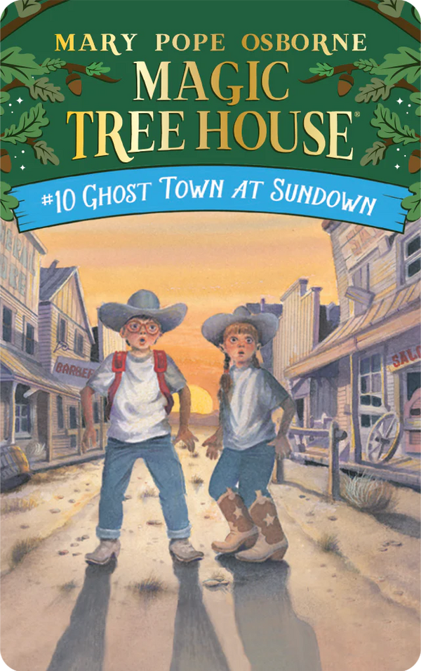Ghost Town At Sundown. The two children dressed in western apparel 