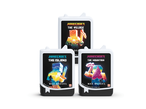 Three books titled 'The Island', 'The Village', and 'The Mountain' by Max Brooks on a white background.