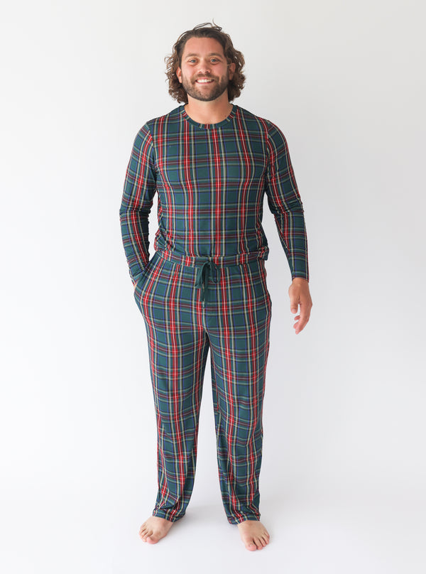 Men Long Sleeve Pajama Set ~ Tartan Plaid