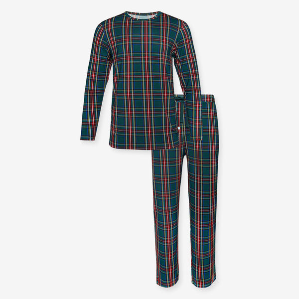 Men Long Sleeve Pajama Set ~ Tartan Plaid