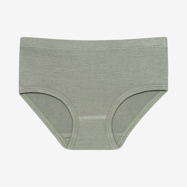 This Brief Pair is a solid sage green. 
