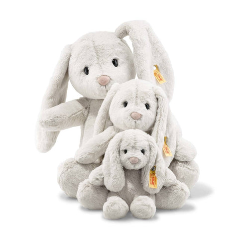 Steiff Bunnies in 3 different sizes. Large, medium, and small