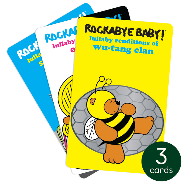 Yoto 3 card pack rockabye baby hip hop collection