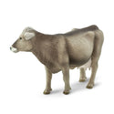 back view of light brown swiss cow