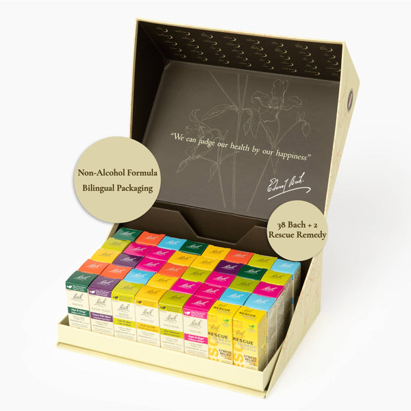 RESCUE & Bach Original Flower Remedies - Bach, Full Set 38 set + 2 Rescue Remedy, Natural Homeopathic