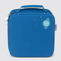 Back of blue carrying case
