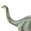 Apatosaurus side view. Yellow belly and grayish Blue skin.