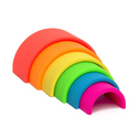 6 piece Silicone Rainbow Stacker toy